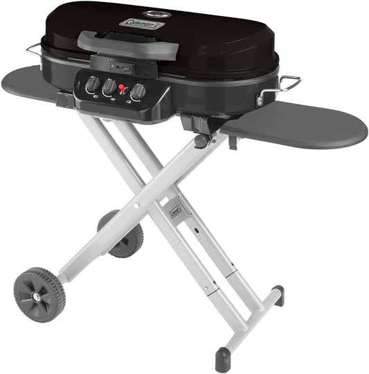 Roadtrip 285 Portable Stand-Up Propane Grill with 3 Adjustable Burners & Instastart Ignition, 20,000 Btus of Power for Outdoor Cooking